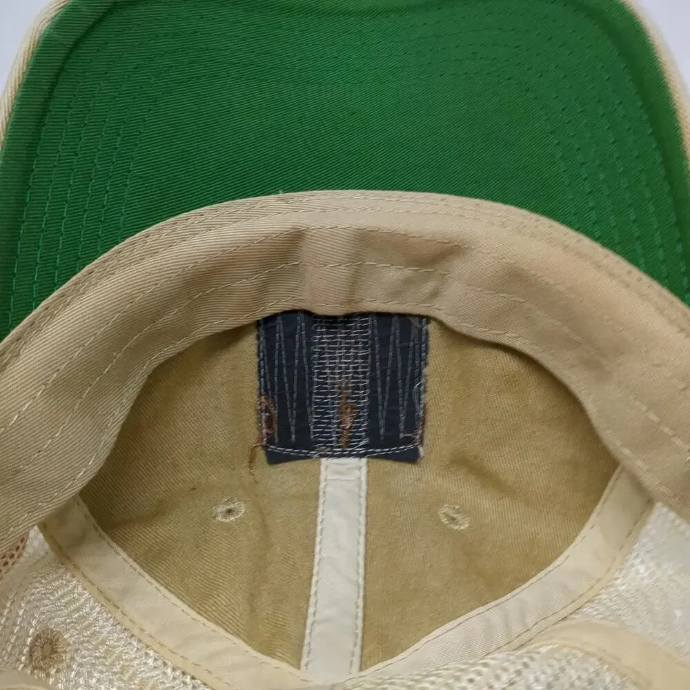 Legacy Trucker Hat Beige One Size Mesh Back Leather Patch Stone Harbor NJ Hat